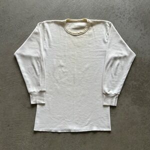 Vintage Indera Thermal Long Sleeve Shirt Size XL White Waffle Knit